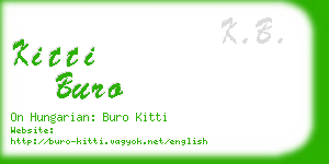 kitti buro business card